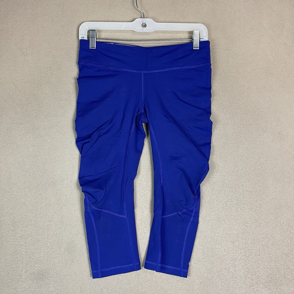 Lululemon Pants Womens 6 Purple Athletic Capri Pull On Stretch Yoga Gym Wear
